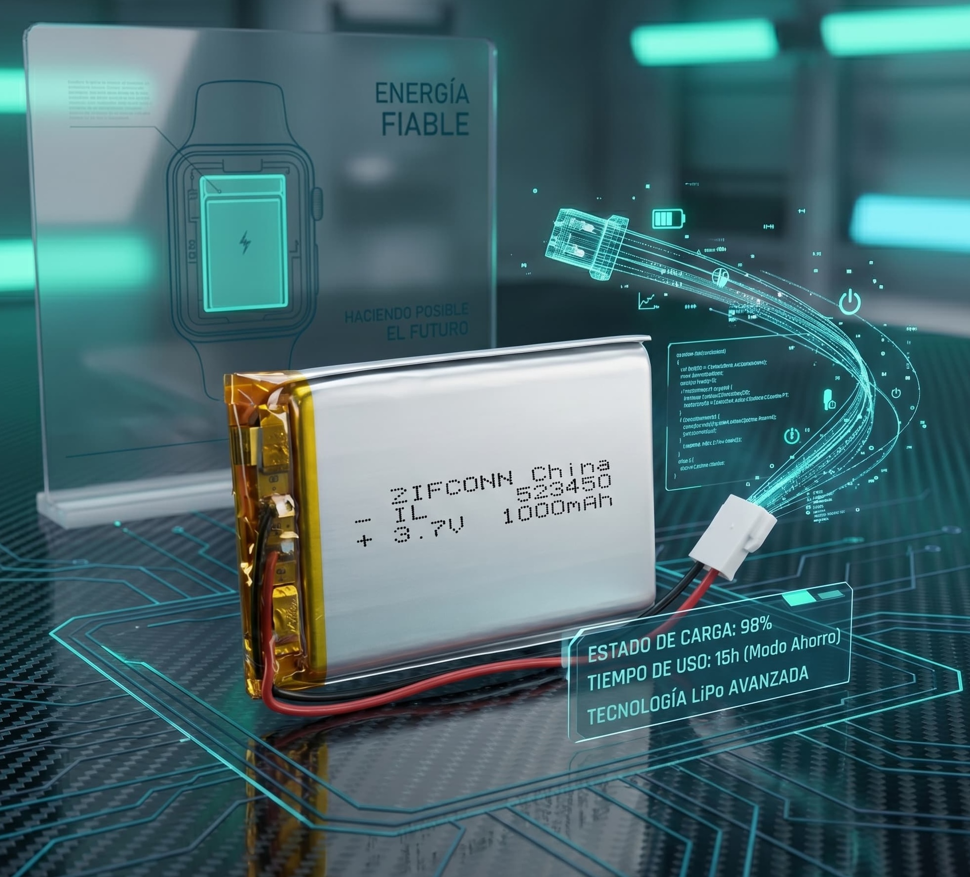 Batería LiPo de 3.7V para el sistema uFlex