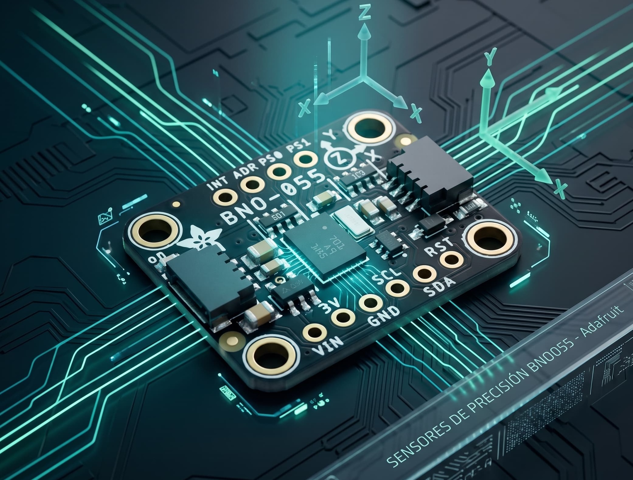 Sensor inercial BNO055 usado en uFlex