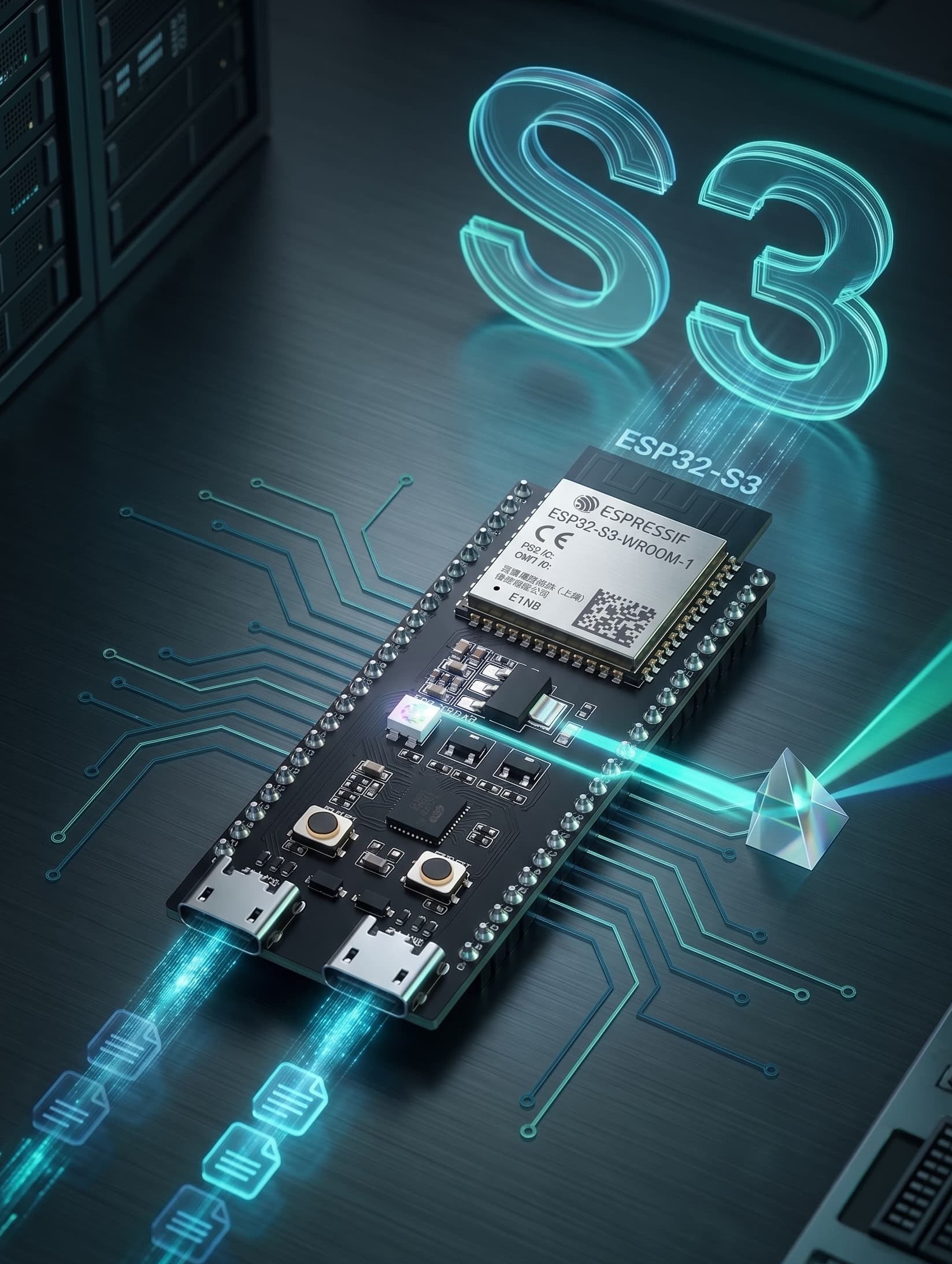 Microcontrolador ESP32 S3 en la arquitectura de uFlex